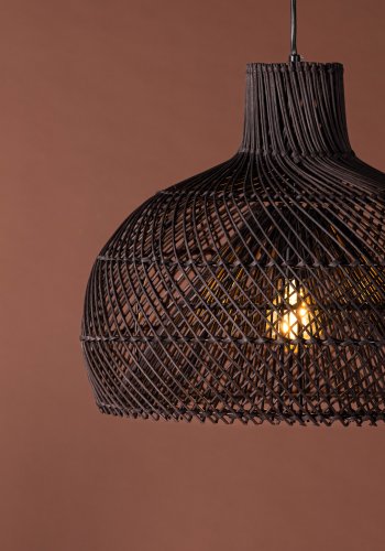VENTURE DESIGN Laroche loftlampe - sort rattan