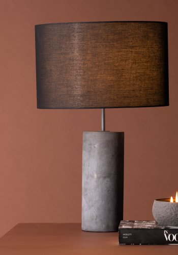 VENTURE DESIGN Nancy bordlampe - sort hr og gr beton