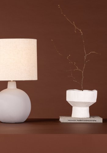 VENTURE DESIGN Torcello bordlampe - beige hr og gr beton
