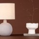 VENTURE DESIGN Torcello bordlampe - beige hr og gr beton