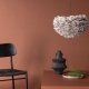VENTURE DESIGN Nicola loftlampe, Medium - gr kunstige fjer