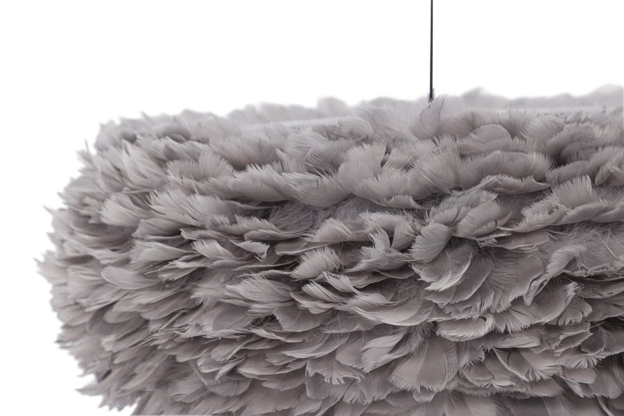 VENTURE DESIGN Nicola loftlampe, X-Large - gr kunstige fjer