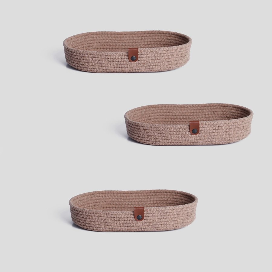 NORDVÄRK Jut brdkurv - beige bomuld (st med 3)