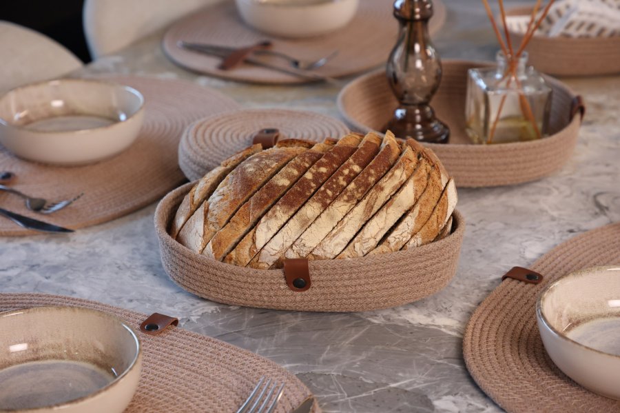 NORDVÄRK Jut brdkurv - beige bomuld (st med 3)