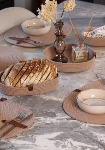 NORDVÄRK Jut brdkurv - beige bomuld (st med 3)