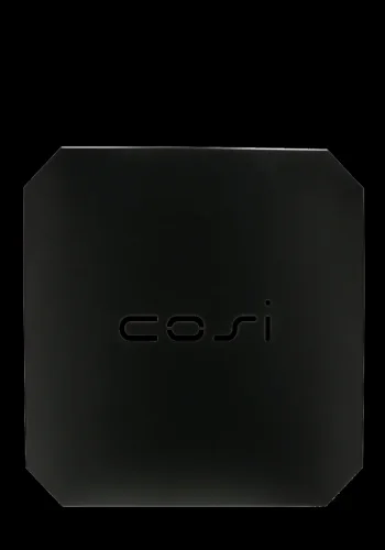 COSI FIRES Cosi bordplade, glaskant L til ildbord, kvadratisk - sort stl (53x53)