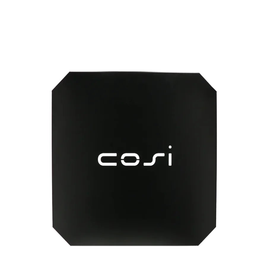 COSI FIRES Cosi bordplade, glaskant L til ildbord, kvadratisk - sort stl (53x53)