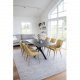 VENTURE DESIGN Plaza spisebordsstol, m. armln - sennepsgul polyester og metal