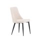 VENTURE DESIGN Leone spisebordsstol - beige polyester fljl og sort stl