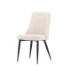 VENTURE DESIGN Leone spisebordsstol - beige polyester fljl og sort stl