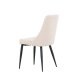 VENTURE DESIGN Leone spisebordsstol - beige polyester fljl og sort stl