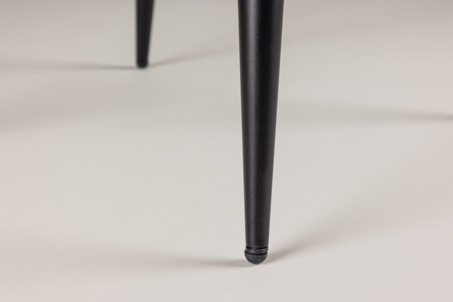 VENTURE DESIGN Leone spisebordsstol - beige polyester fljl og sort stl