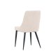 VENTURE DESIGN Leone spisebordsstol - beige polyester fljl og sort stl
