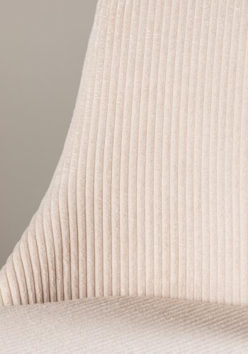 VENTURE DESIGN Leone spisebordsstol - beige polyester fljl og sort stl