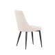 VENTURE DESIGN Leone spisebordsstol - beige polyester fljl og sort stl
