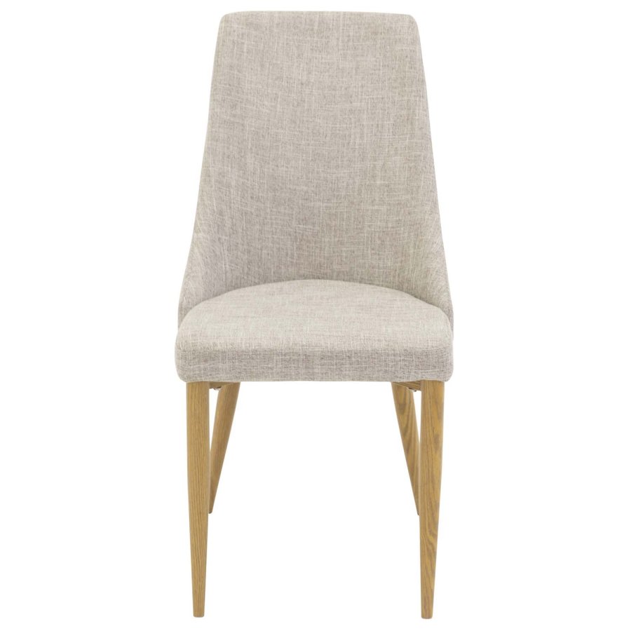 VENTURE DESIGN Leone spisebordsstol, m. armln - lysegr polyester og natur metal