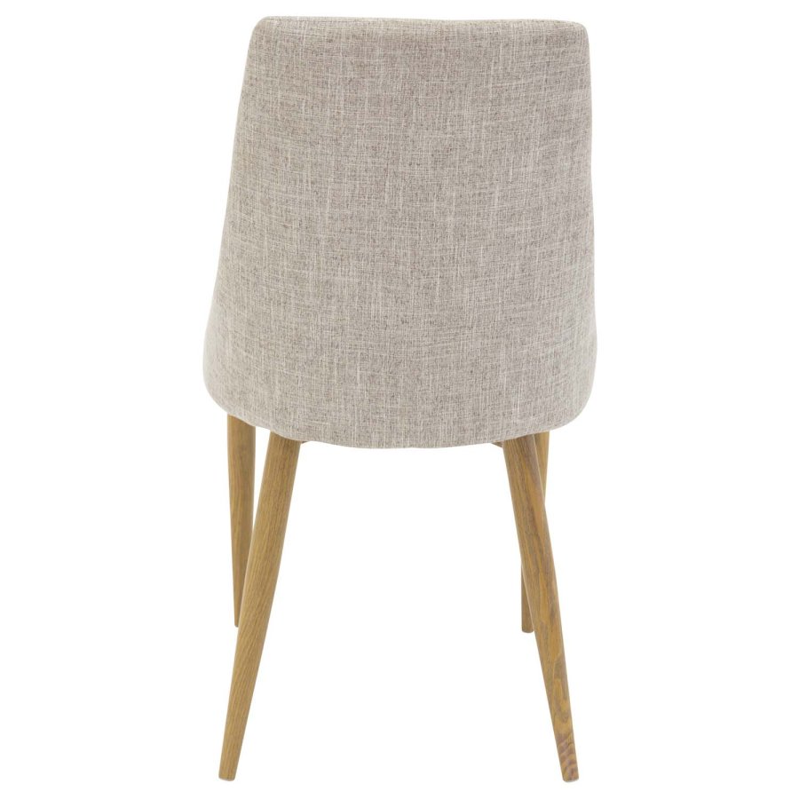 VENTURE DESIGN Leone spisebordsstol, m. armln - lysegr polyester og natur metal