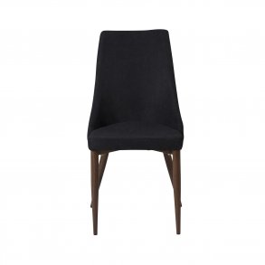 VENTURE DESIGN Leone spisebordsstol, m. armln - sort polyester og valndfolie metal