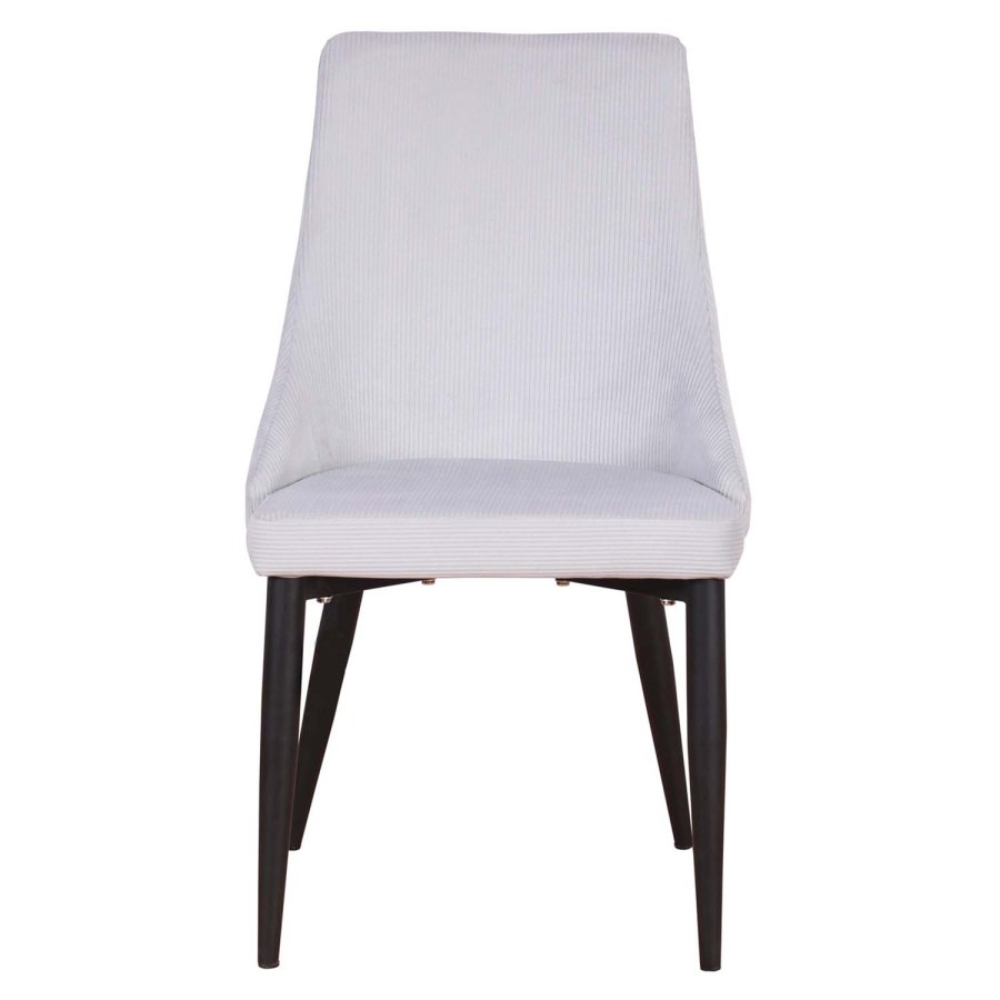 VENTURE DESIGN Leone spisebordsstol, m. armln - lysegr fljl og sort metal