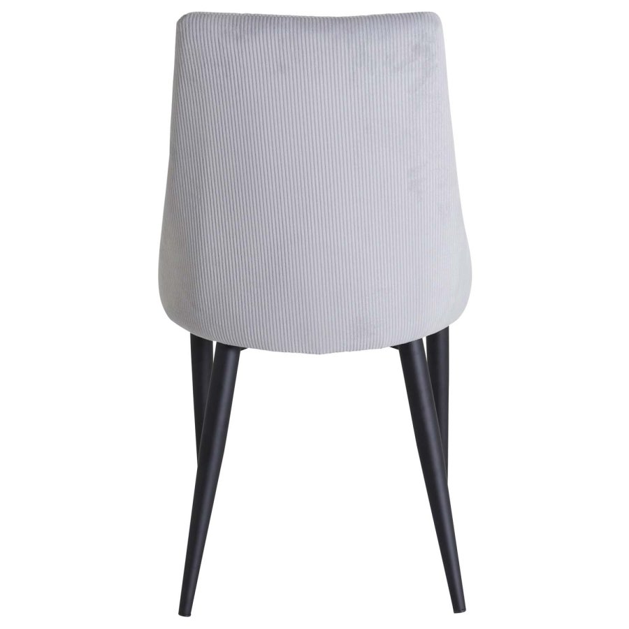 VENTURE DESIGN Leone spisebordsstol, m. armln - lysegr fljl og sort metal