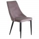 VENTURE DESIGN Leone spisebordsstol, m. armln - dusty pink fljl og sort metal