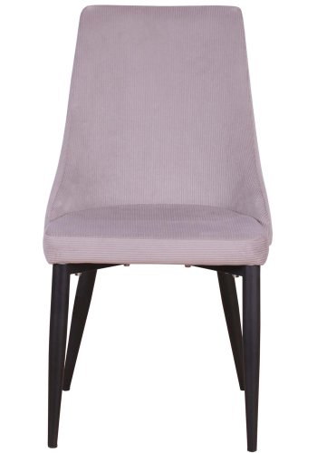 VENTURE DESIGN Leone spisebordsstol, m. armln - dusty pink fljl og sort metal