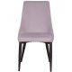 VENTURE DESIGN Leone spisebordsstol, m. armln - dusty pink fljl og sort metal