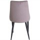 VENTURE DESIGN Leone spisebordsstol, m. armln - dusty pink fljl og sort metal