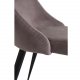 VENTURE DESIGN Leone spisebordsstol, m. armln - dusty pink fljl og sort metal
