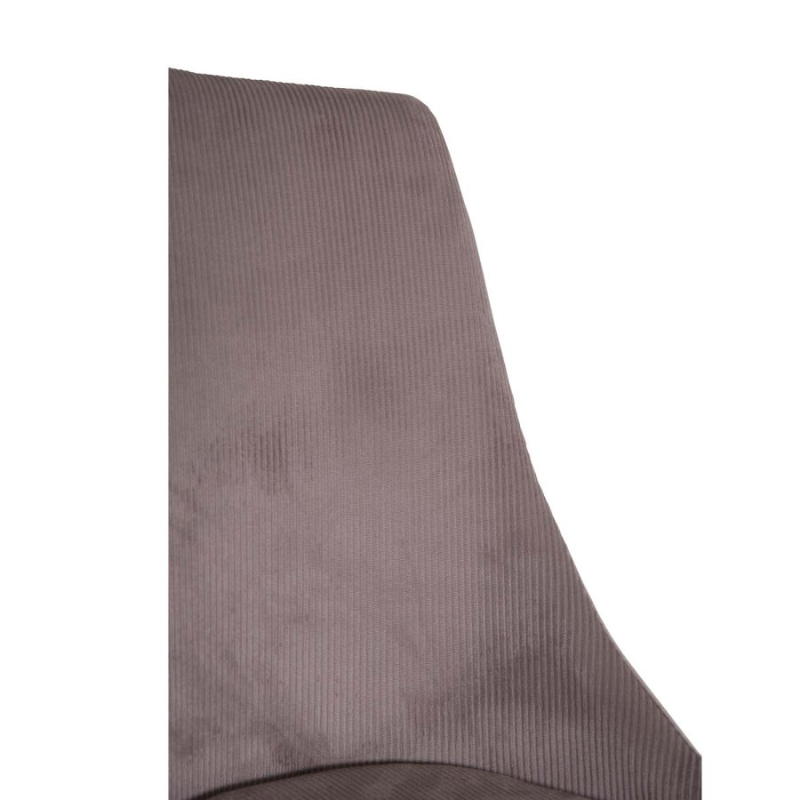 VENTURE DESIGN Leone spisebordsstol, m. armln - dusty pink fljl og sort metal
