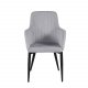 VENTURE DESIGN Comfort spisebordsstol, m. armln - gr fljl og sort metal