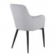 VENTURE DESIGN Comfort spisebordsstol, m. armln - gr fljl og sort metal