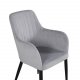 VENTURE DESIGN Comfort spisebordsstol, m. armln - gr fljl og sort metal