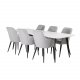 VENTURE DESIGN Comfort spisebordsstol, m. armln - gr fljl og sort metal