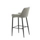 VENTURE DESIGN Plaza barstol, m. rygln og fodsttte - beige polyesterhr og sort stl