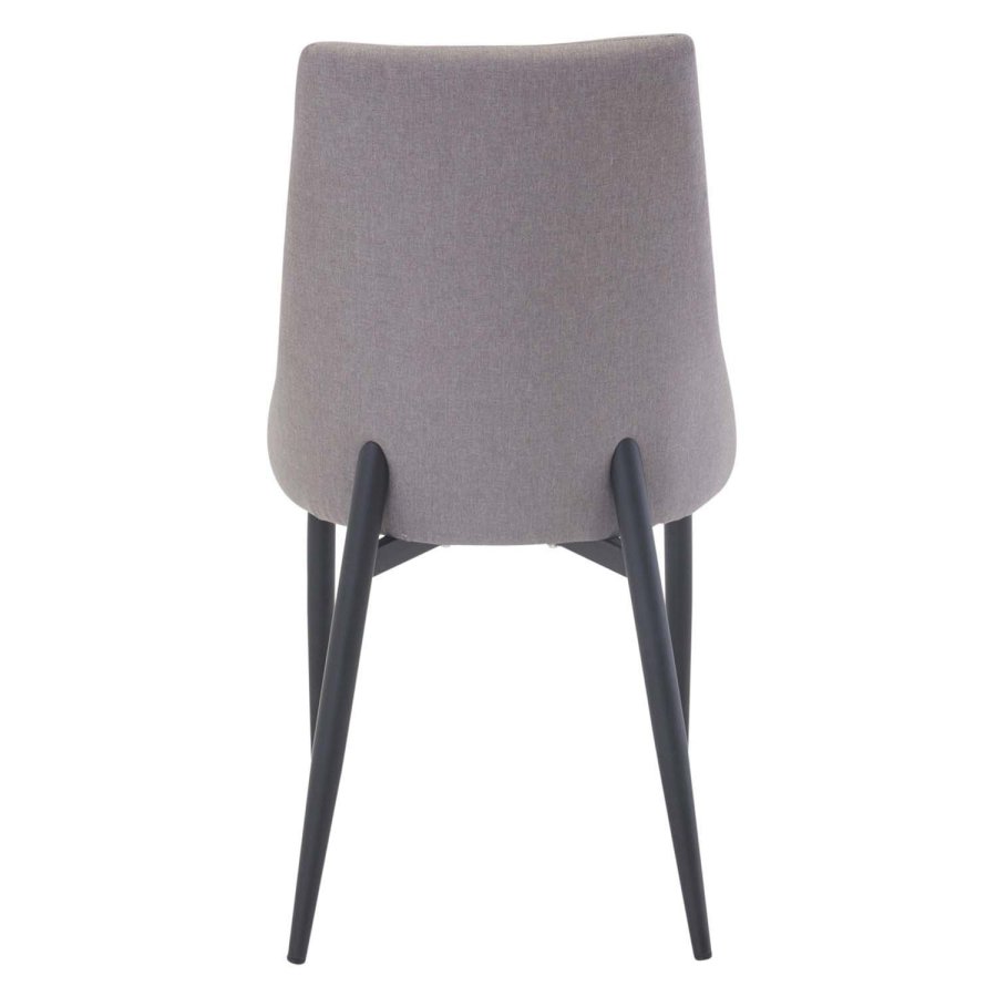 VENTURE DESIGN Leone 2.0 spisebordsstol, m. armln - gr polyester og sort metal