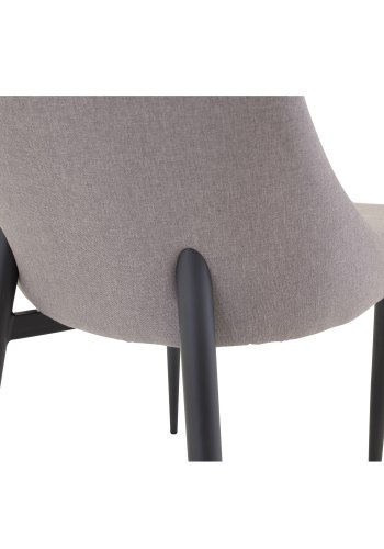 VENTURE DESIGN Leone 2.0 spisebordsstol, m. armln - gr polyester og sort metal