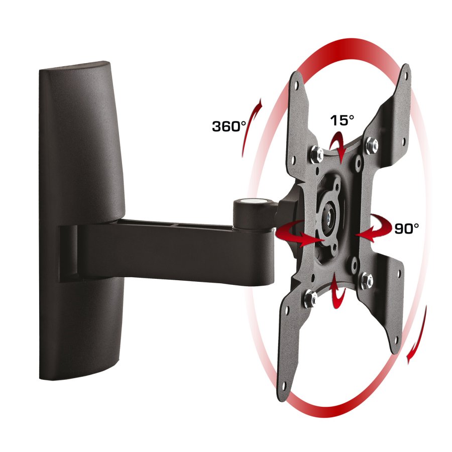 TS 2 vgbeslag til TV- sort aluminium