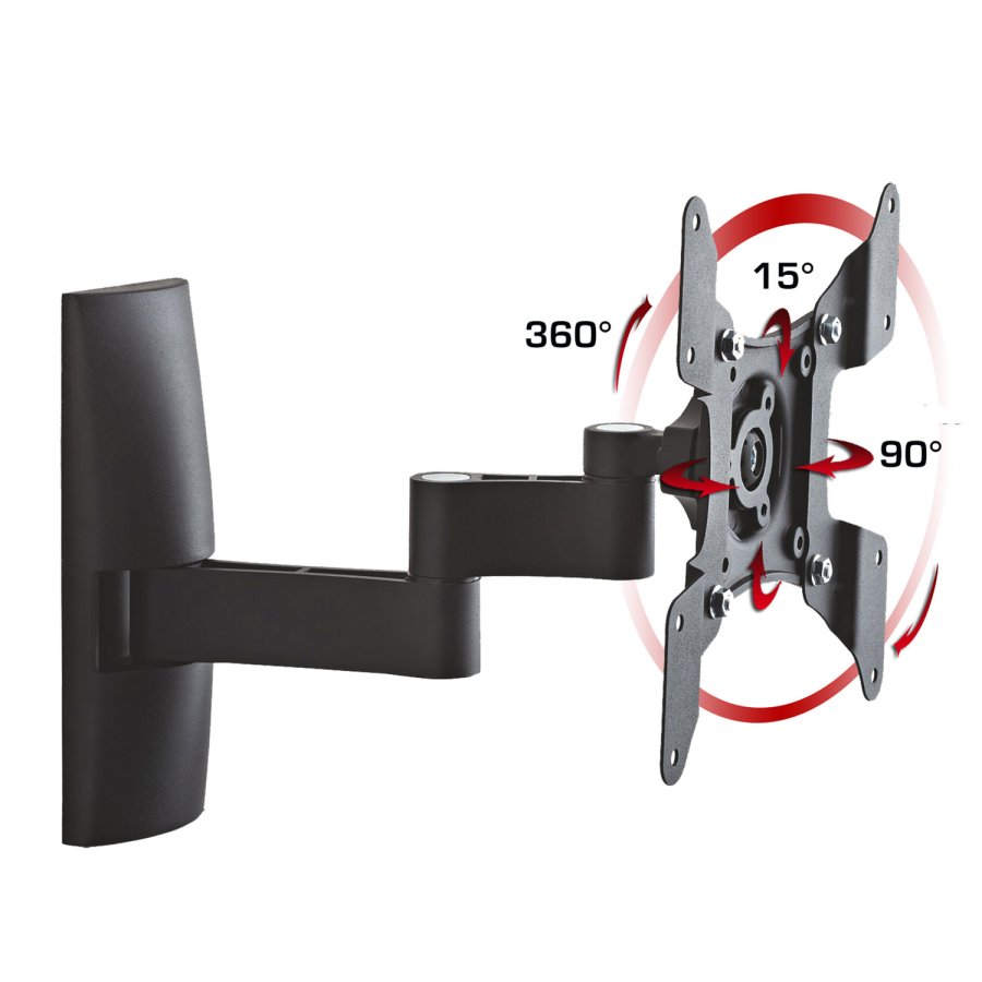 TS 3 vgbeslag til TV- sort aluminium