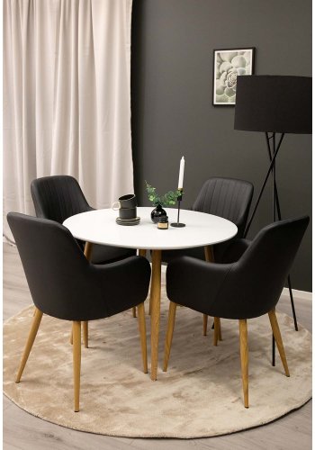 VENTURE DESIGN Agra gulvtppe - gr og bl uld (200x300) 