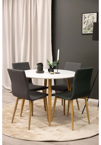 VENTURE DESIGN Agra gulvtppe - gr og bl uld (200x300) 