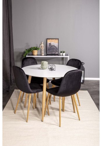 VENTURE DESIGN Devi gulvtppe - slv polyester og bomuld (200x300)