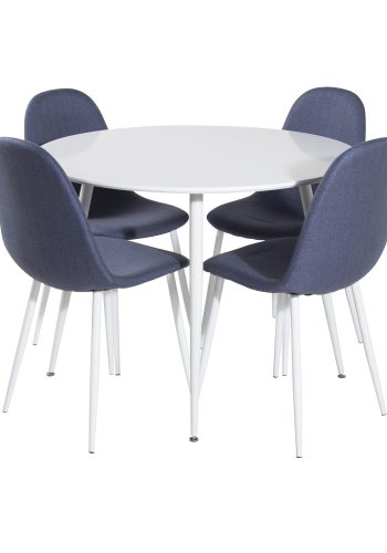 VENTURE DESIGN Plaza spisebord - hvid MDF og hvid metal (100)