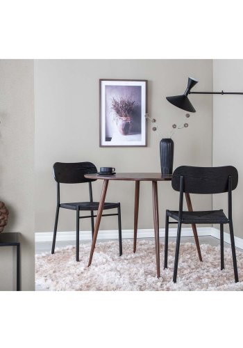 VENTURE DESIGN Plaza spisebord - valnddefolie MDF og valnddefolie metal (100)