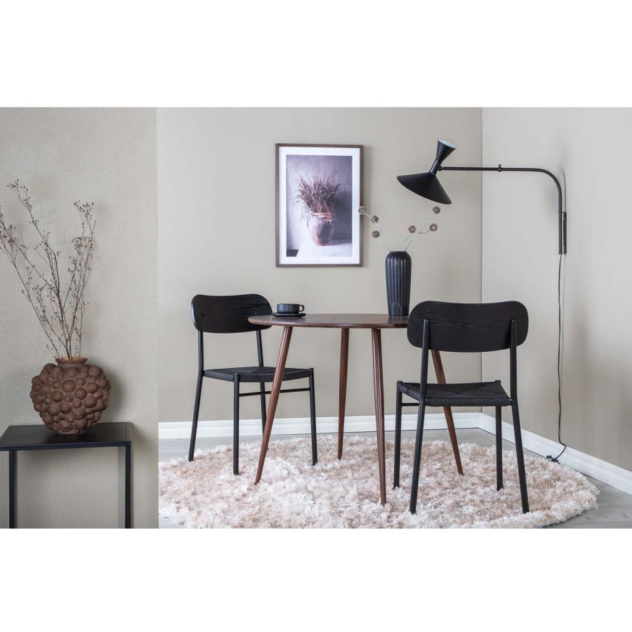 VENTURE DESIGN Plaza spisebord - valnddefolie MDF og valnddefolie metal (100)