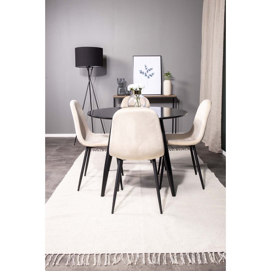 VENTURE DESIGN Devi gulvtppe - slv polyester og bomuld (200x300)