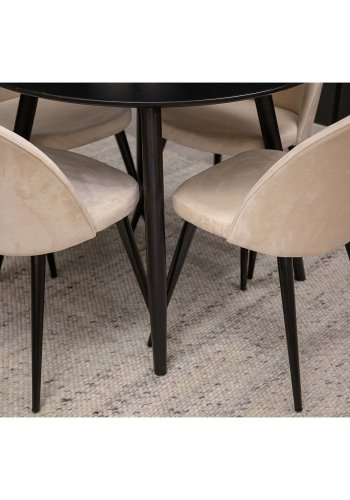 VENTURE DESIGN Devi gulvtppe - slv polyester og bomuld (200x300)