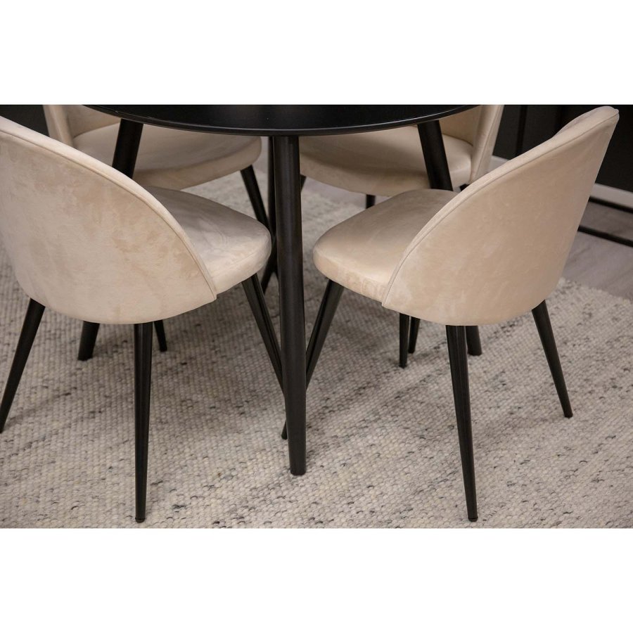 VENTURE DESIGN Devi gulvtppe - slv polyester og bomuld (200x300)