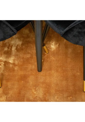 VENTURE DESIGN Indra gulvtppe - sennepsgul viskose og bomuld (170x240)