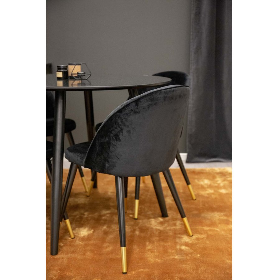 VENTURE DESIGN Indra gulvtppe - sennepsgul viskose og bomuld (170x240)